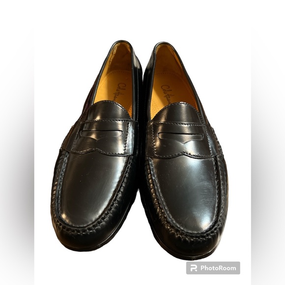🎉2X HP🎉Cole Haan Pinch Penny Black Leather Dress Shoes - Picture 2 of 10